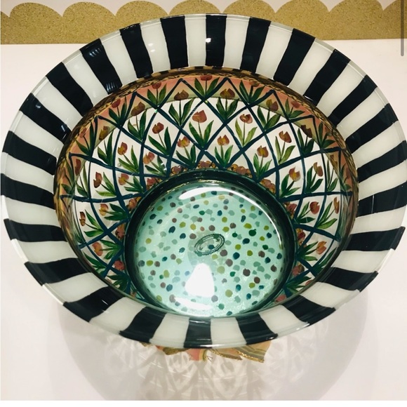 McKenzie Childs Glass Bowl - Picture 4 of 4